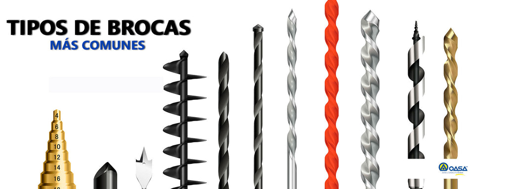 Tipos de brocas más comunes para uso de trabajo